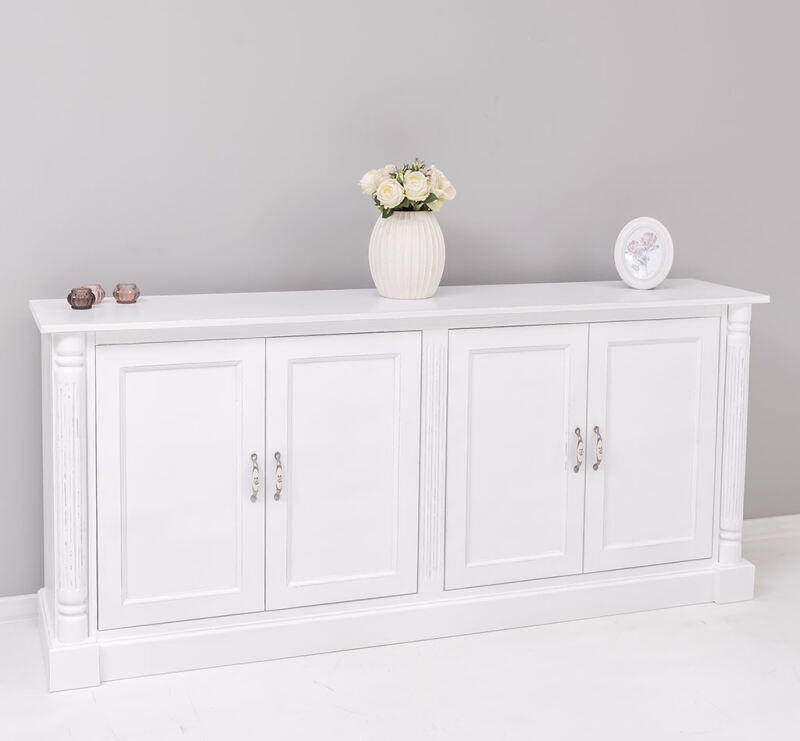 Großes Massivholz-Sideboard Vintage Design gewachst von Möbro Manufacturing