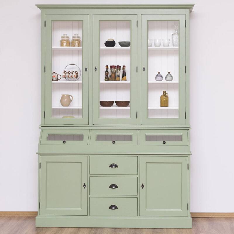 Grüner Buffetschrank Vintage mit Kippfächern von Möbro Manufacturing