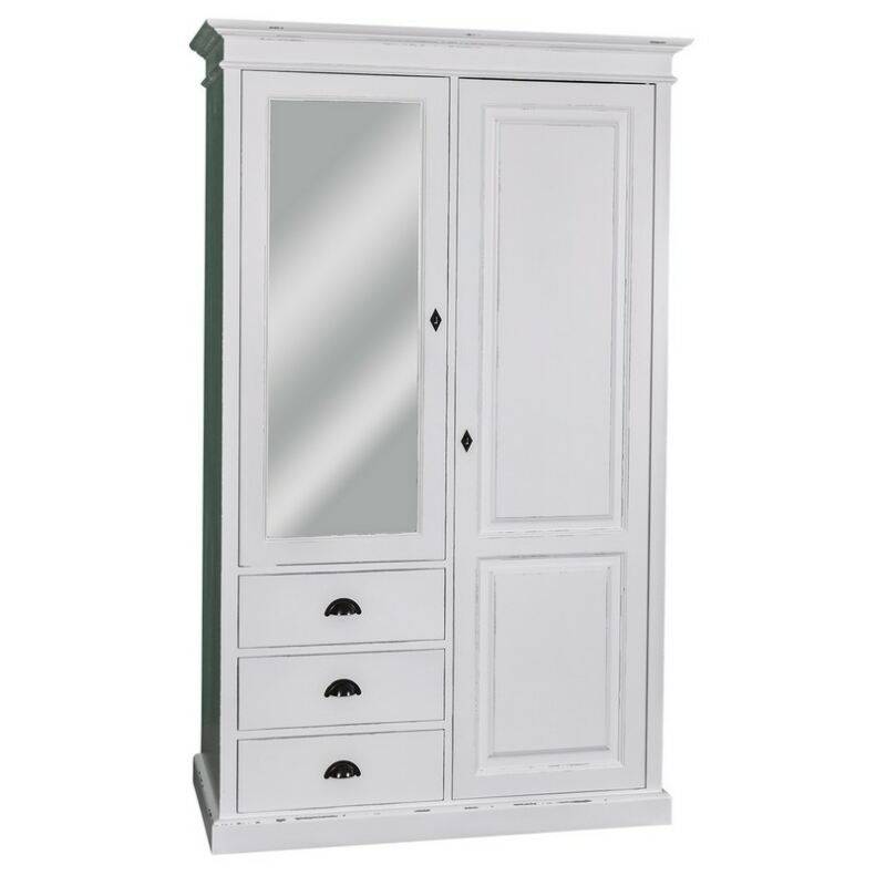 Kleiderschrank mit Spiegeltür im Landhausstil Konfigurator alles frei wählbar von Möbro Manufacturing