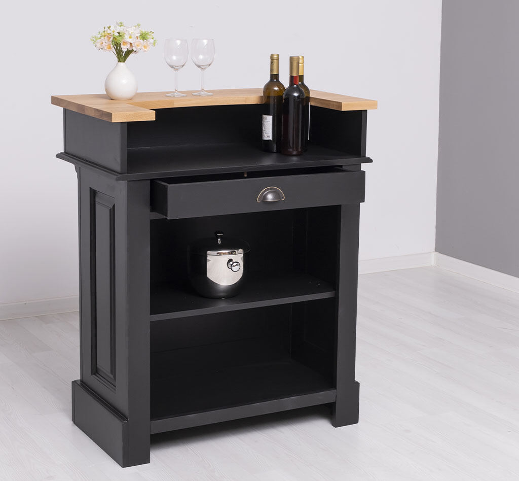 Kleine Landhausbar Salzburg - Eichenplatte unlackiert von Möbro Manufacturing