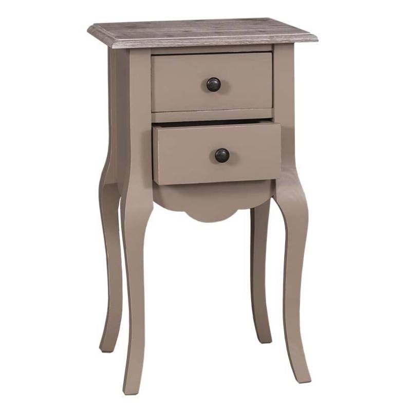 Kleiner Landhaus Konsolentisch zwei Schubladen - Eichenplatte natur (unlackiert) von Möbro Manufacturing