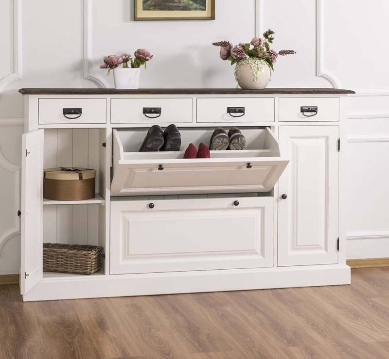 Kommode mit Schuhschrank in Landhausoptik lackiert von Möbro Manufacturing