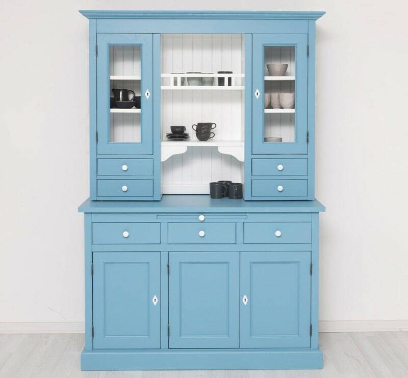 Landhaus-Buffet in himmelblau und weiß von Möbro Manufacturing