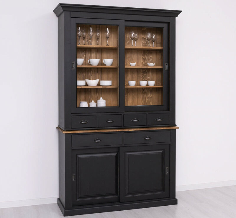 Landhaus Buffetschrank mit Schiebetüren schwarz Landhaus Buffetschrank mit Schiebetüren schwarz von Möbro Manufacturing