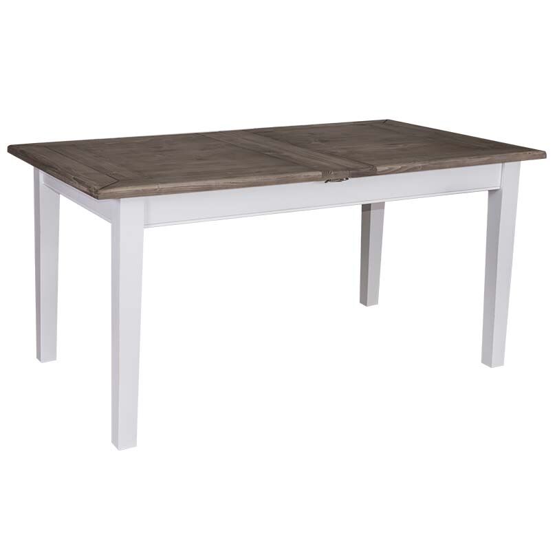 Landhaus Esstisch ausziehbar (160/220cm) Eichenplatte shabby chic / antik look von Möbro Manufacturing