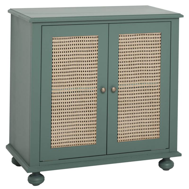 Landhaus Kommode Rattan Geflecht Türen gewachst von Möbro Manufacturing