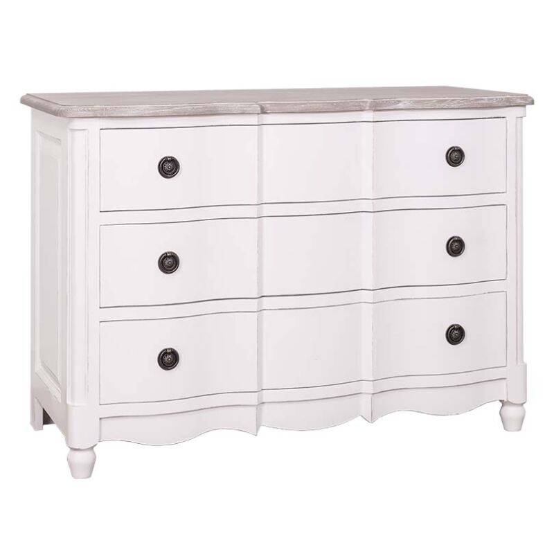 Landhaus Kommode im Vintage Look - Eichenplatte shabby chic / antik look von Möbro Manufacturing