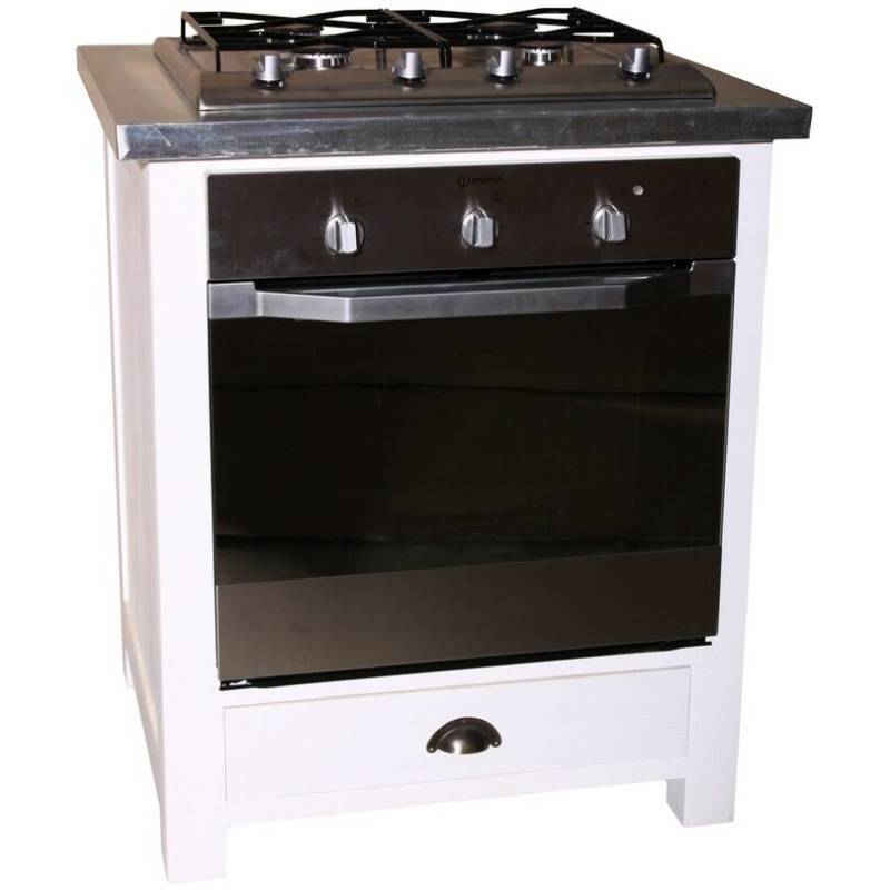 Landhaus Küchenmodul Backofen - Zinkplatte natur (unlackiert) von Möbro Manufacturing