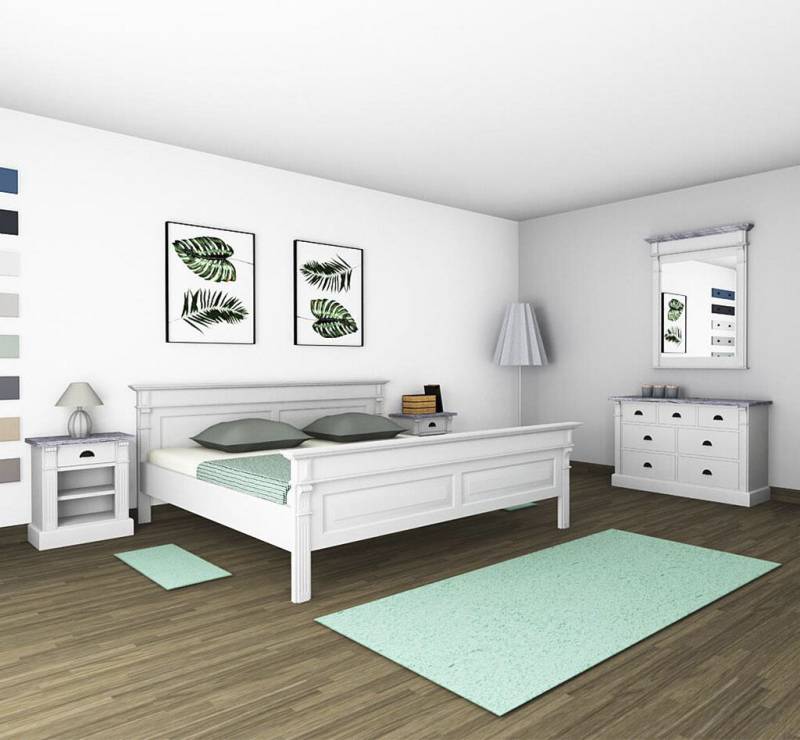 Landhaus Schlafzimmer-Set Salzburg weiß-tiefgebürstet Landhaus Schlafzimmer-Set Salzburg weiß-tiefgebürstet von Möbro Manufacturing