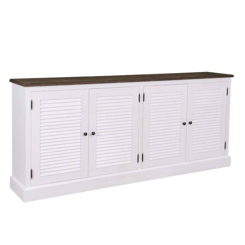 Landhaus Sideboard mit Lamellentüren - Eichenplatte Konfigurator alles frei wählbar von Möbro Manufacturing