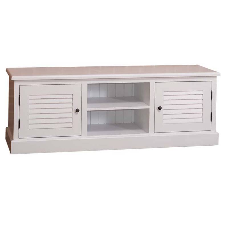 Landhaus TV-Sideboard Lamellentüren tief gebürstet von Möbro Manufacturing