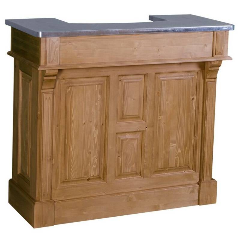 Landhausbar Salzburg (120cm) - Zinkplatte gewachst von Möbro Manufacturing