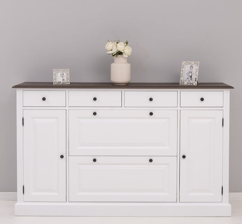 Landhauskommode mit Schuhschrank - Eichenplatte shabby chic / antik look Landhauskommode mit Schuhschrank - Eichenplatte shabby chic / antik look von Möbro Manufacturing
