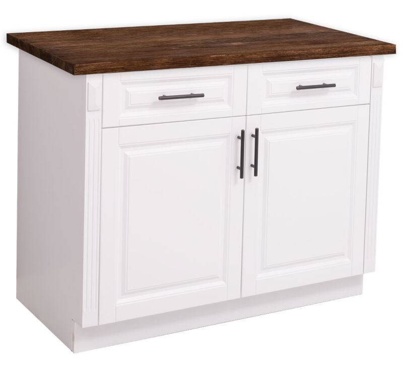 Landhausstil Küchenunterschrank mit zwei Schubladen - Kiefernplatte lackiert von Möbro Manufacturing