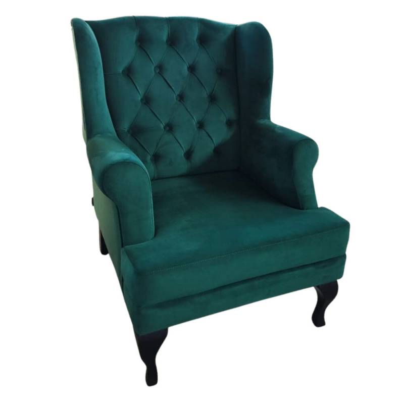 Landhausstil Ohrensessel EMMA Webstoff DIOSA - pflegeleicht von Möbro Manufacturing