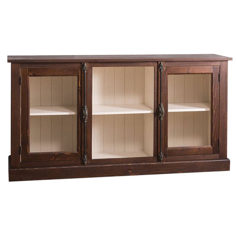 Landhausstil Sideboard mit Glastüren - Eichenplatte Konfigurator alles frei wählbar von Möbro Manufacturing