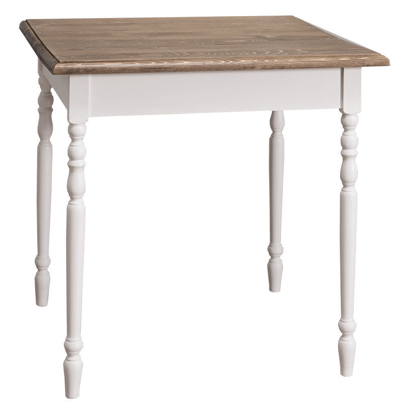 Landhaustisch mit gedrechselten Beinen - 80 x 80 cm tief gebürstet Landhaustisch mit gedrechselten Beinen - 80 x 80 cm tief gebürstet von Möbro Manufacturing