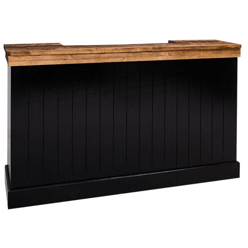 Langer Massivholz Bartresen Vintage,180 cm - Eichenplatte gewachst von Möbro Manufacturing