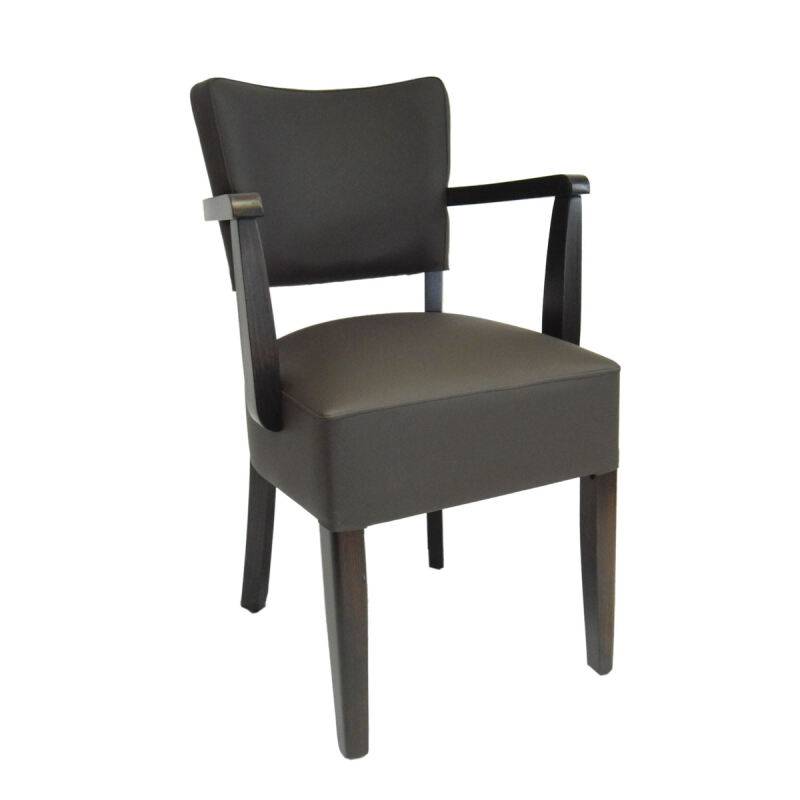 Polsterstuhl Costa mit eckiger Armlehne Microfaser LETTO - pflegeleicht von Möbro Manufacturing