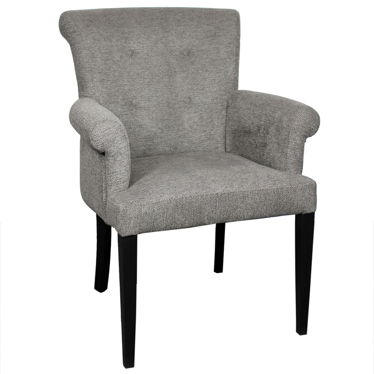 Polsterstuhl JULIA - mit Armlehnen Microfaser ARAGON umbragrau von Möbro Manufacturing