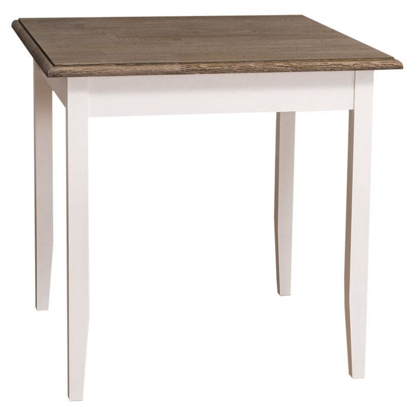 Quadratischer Tisch Landhausstil - 80 x 80 cm Eichenplatte Konfigurator alles frei wählbar von Möbro Manufacturing