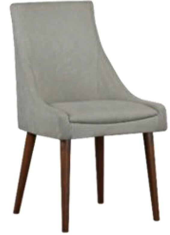 Retro Polsterstuhl NINA - runde Beine Microfaser LETTO - pflegeleicht von Möbro Manufacturing