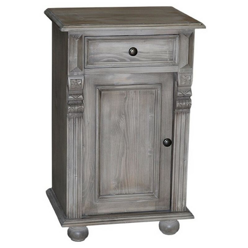 Romantischer Beistellschrank in Landhausoptik natur (unlackiert) von Möbro Manufacturing