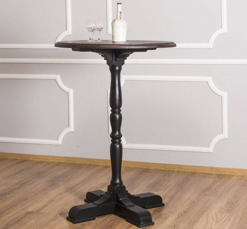 Rustikaler Stehtisch Rund Massivholz von Möbro Manufacturing
