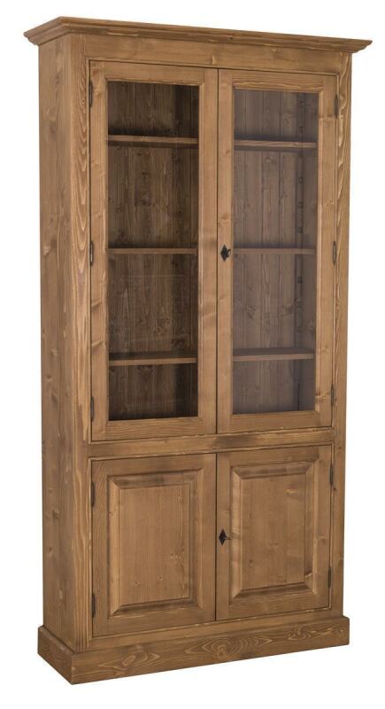 Rustikaler Vitrinenschrank im Landhausstil Konfigurator alles frei wählbar von Möbro Manufacturing