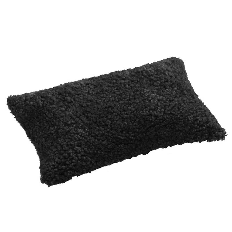 Schaffell Kissen hochwertig 30x50 cm Schwarz von Möbro Manufacturing