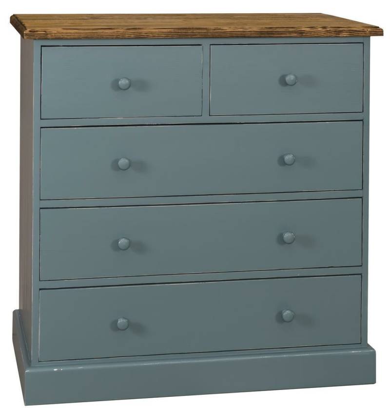 Schlichte Landhauskommode - Eichenplatte tief gebürstet Schlichte Landhauskommode - Eichenplatte tief gebürstet von Möbro Manufacturing