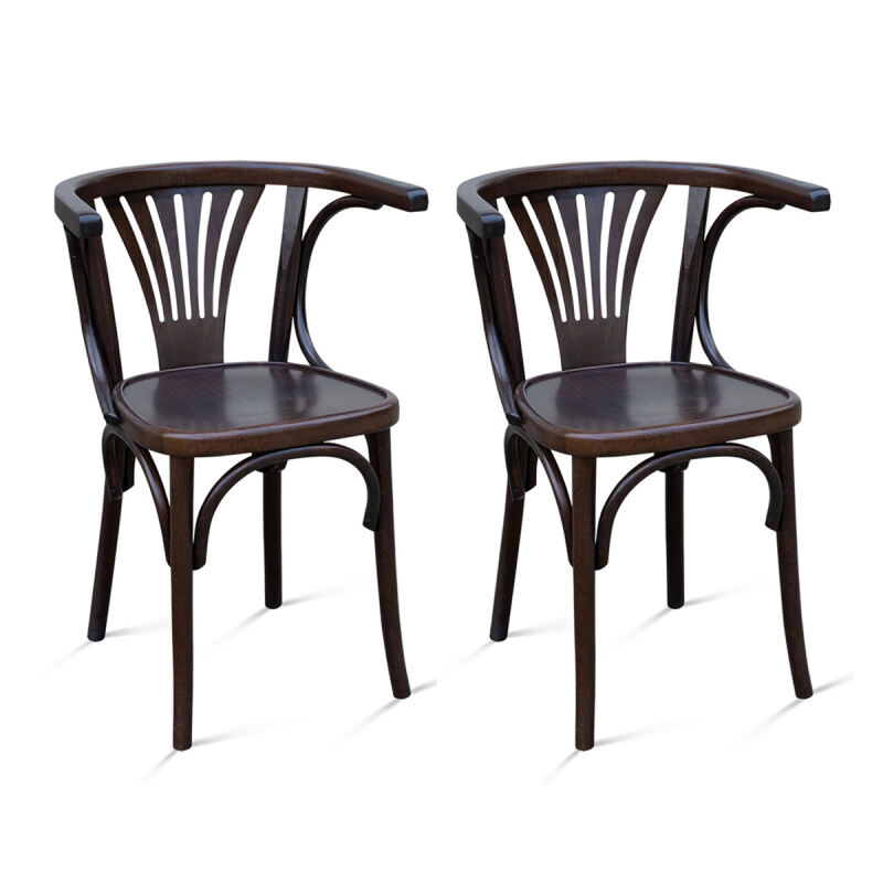 Schlichter Bistrostuhl mit Armlehne (2er-Set) von Möbro Manufacturing