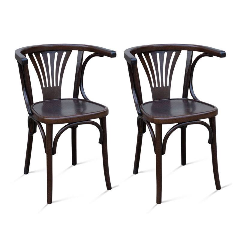 Schlichter Bistrostuhl mit Armlehne (2er-Set) von Möbro Manufacturing