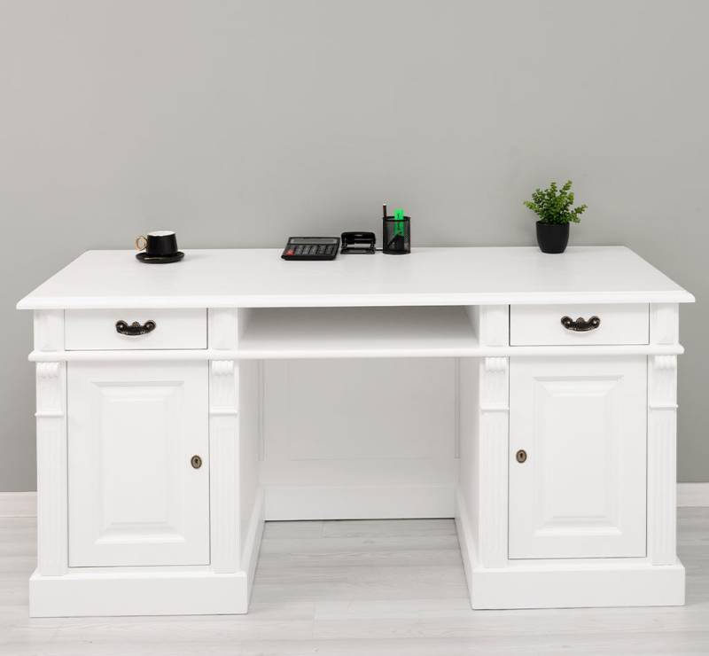 Schreibtisch Salzburg in Landhausoptik natur (unlackiert) von Möbro Manufacturing