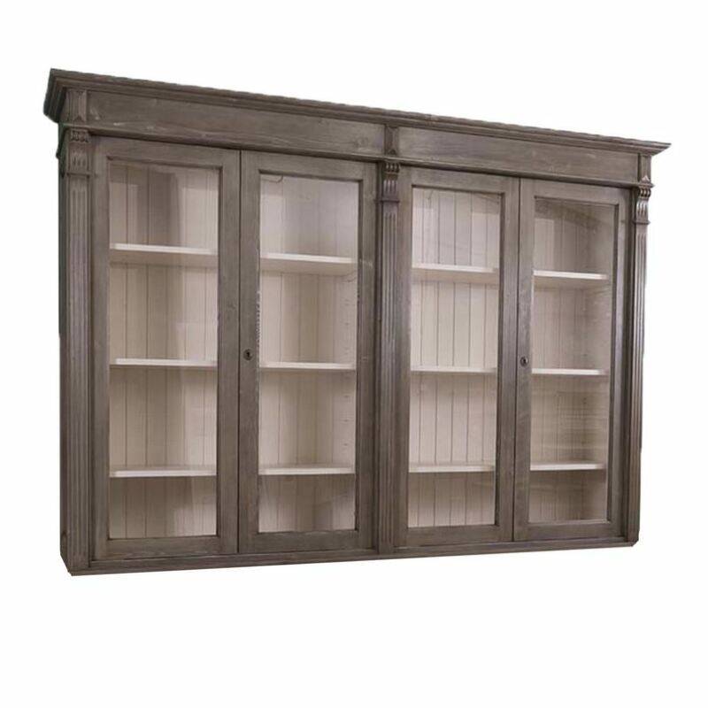 Sideboard-Aufsatz mit Glastüren gewachst von Möbro Manufacturing