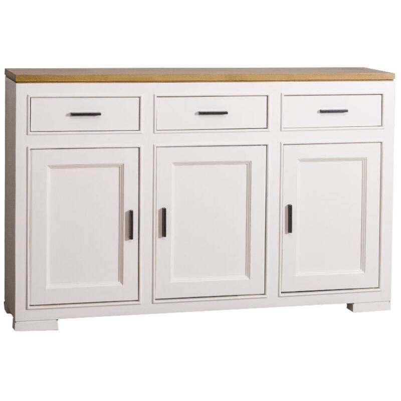 Sideboard Stockholm in Landhausoptik - Eichenplatte gewachst von Möbro Manufacturing