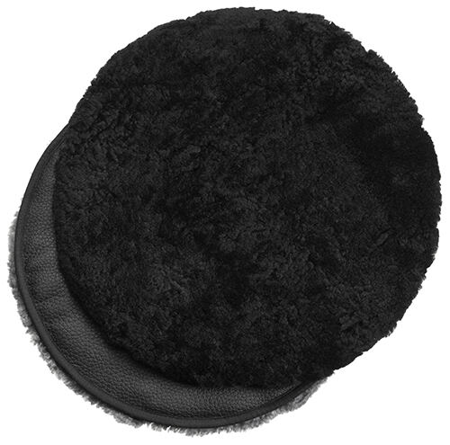 Sitzkissen Fell rund Black von Möbro Manufacturing