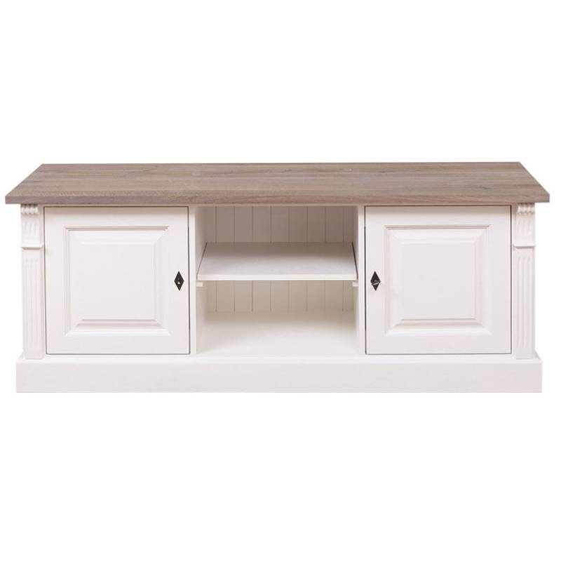 TV-Lowboard Salzburg im Landhausstil - Eichenplatte Konfigurator alles frei wählbar von Möbro Manufacturing