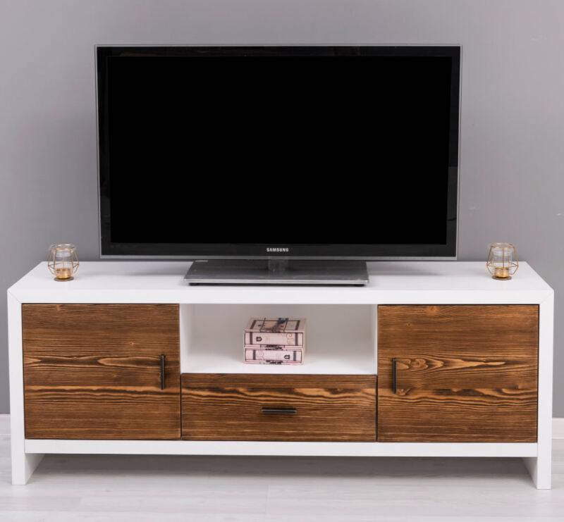 TV Lowboard mit Holztüren Berlin, 160 cm Konfigurator alles frei wählbar von Möbro Manufacturing