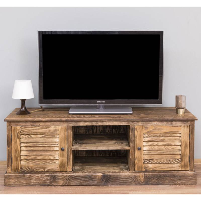 TV Lowboard rustikal braun tief gebürstet TV Lowboard rustikal braun tief gebürstet von Möbro Manufacturing