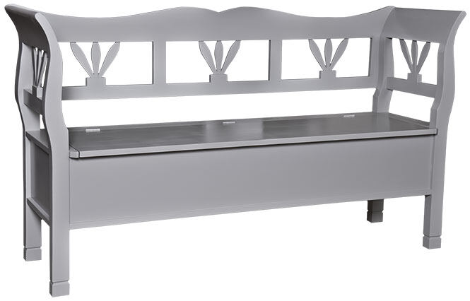 Truhenbank im Landhausstil - Eichenplatte natur (unlackiert) von Möbro Manufacturing