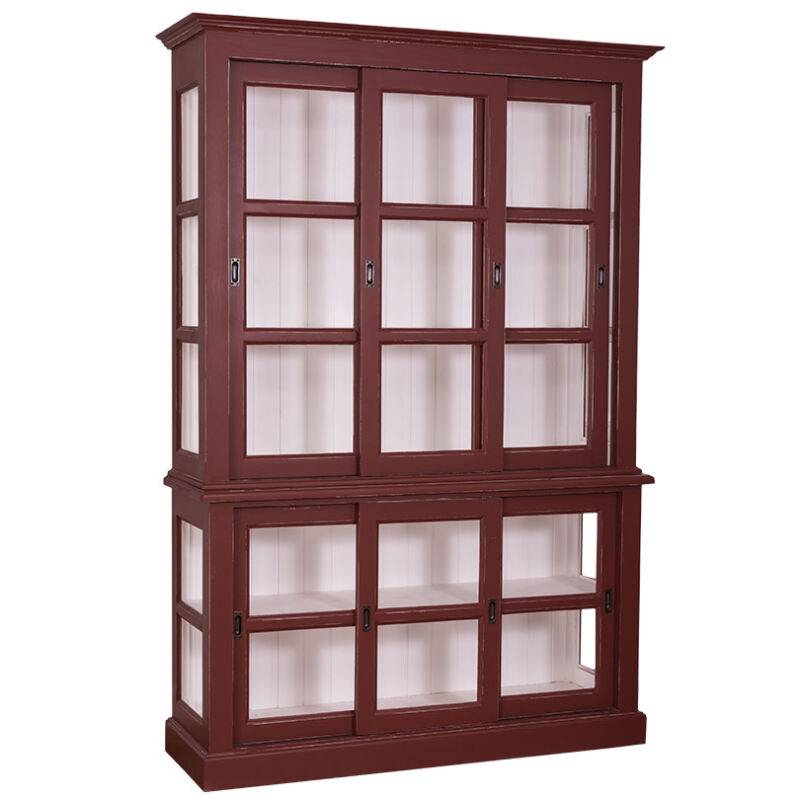 Vitrinenschrank mit Glasschiebetüren im Landhausstil Konfigurator alles frei wählbar von Möbro Manufacturing
