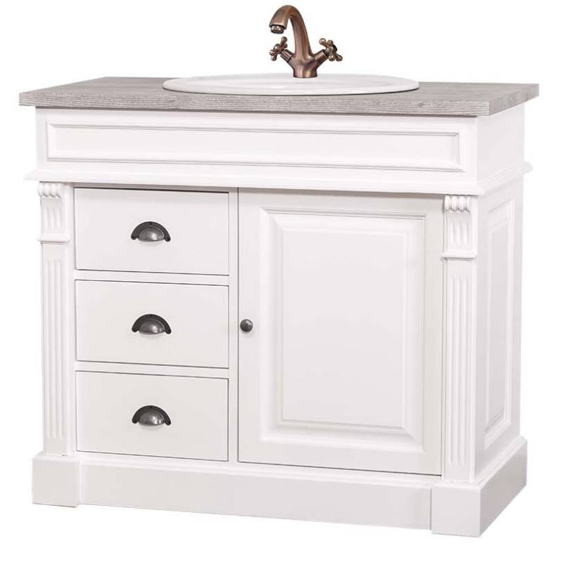 Waschtisch Salzburg im Landhausstil - Eichenplatte Konfigurator alles frei wählbar Waschtisch Salzburg im Landhausstil - Eichenplatte Konfigurator alles frei wählbar von Möbro Manufacturing