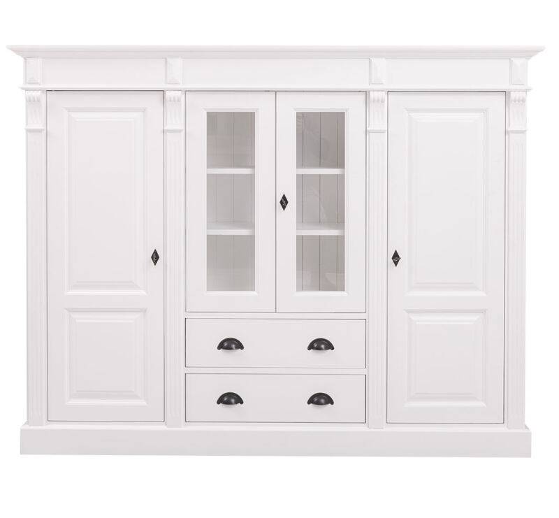 Wohnzimmer Hochschrank Landhausstil mit Vitrine Konfigurator alles frei wählbar von Möbro Manufacturing