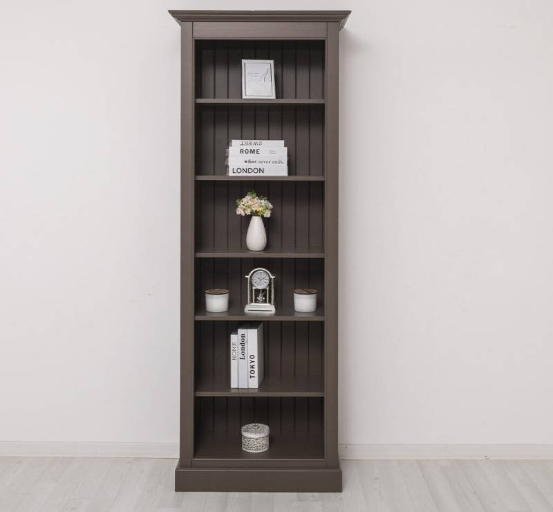 schmales Bücherregal im Landhaustil dunkelbraun schmales Bücherregal im Landhaustil dunkelbraun von Möbro Manufacturing