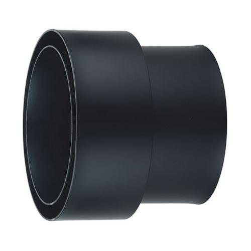 Möck Anschlussstück für doppelwandige Rauchrohre, System Primus, 150 mm Schwarz für herkömmliches doppeltes Wandfutter von Möck