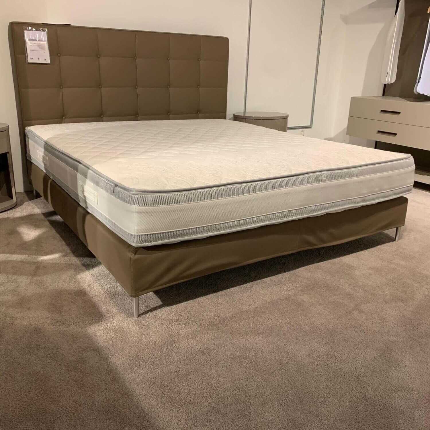 Bett Bohemian Leder Monza Braun mit Matratze H1/H2 Bett Bohemian Leder Monza Braun mit Matratze H1/H2 von Möller Design