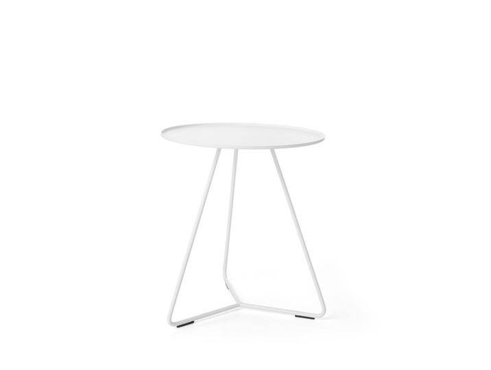 Kaffeetisch Steely Möller Design weiß, Designer Klaus Nolting, 45 cm von Möller-Design