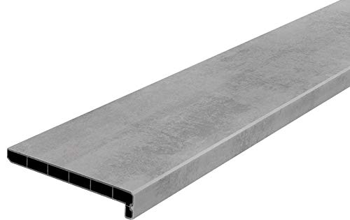 Lignodur Topline LD36 Innenfensterbank beton grau 200 mm Ausladung inkl. Seitenabschlüsse Fensterbank (1200mm) von Möller