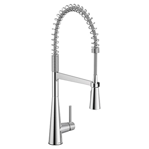 Moen 5925 Sleek One-Handle Pre-Rinse High Arc Spring Pulldown Kitchen Faucet with Power Boost, Chrome von Moen